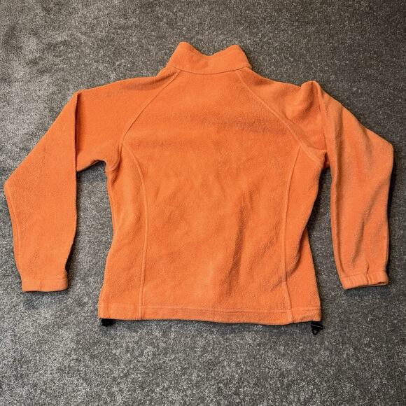 Columbia Women’s Fleece Jacket Size M Peach Orange Full Zip Soft Warm Layer - Picture 11 of 11